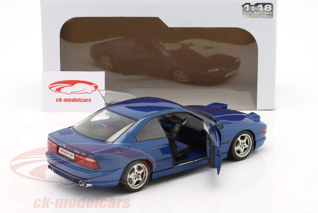 BMW 850 CSI (E31) Baujahr 1990 tobagoblau 1:18 Solido