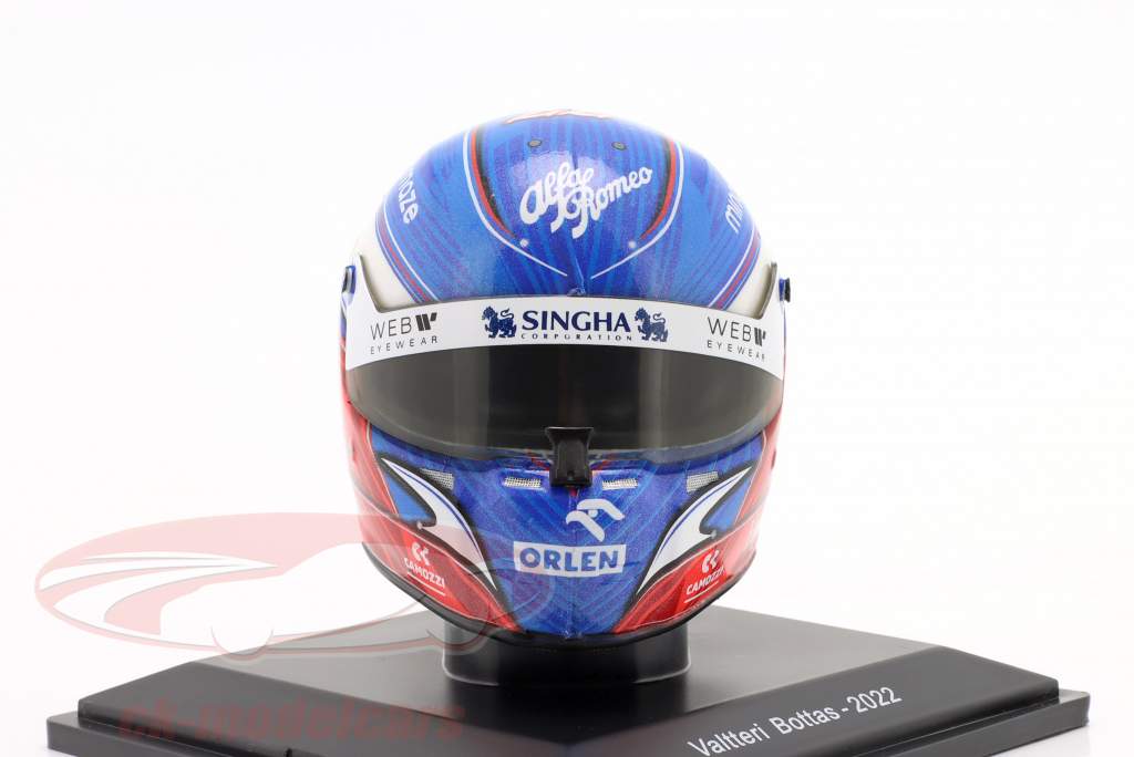 Valtteri Bottas #77 Alfa Romeo F1 Team ORLEN fórmula 1 2022 casco 1:5 Spark