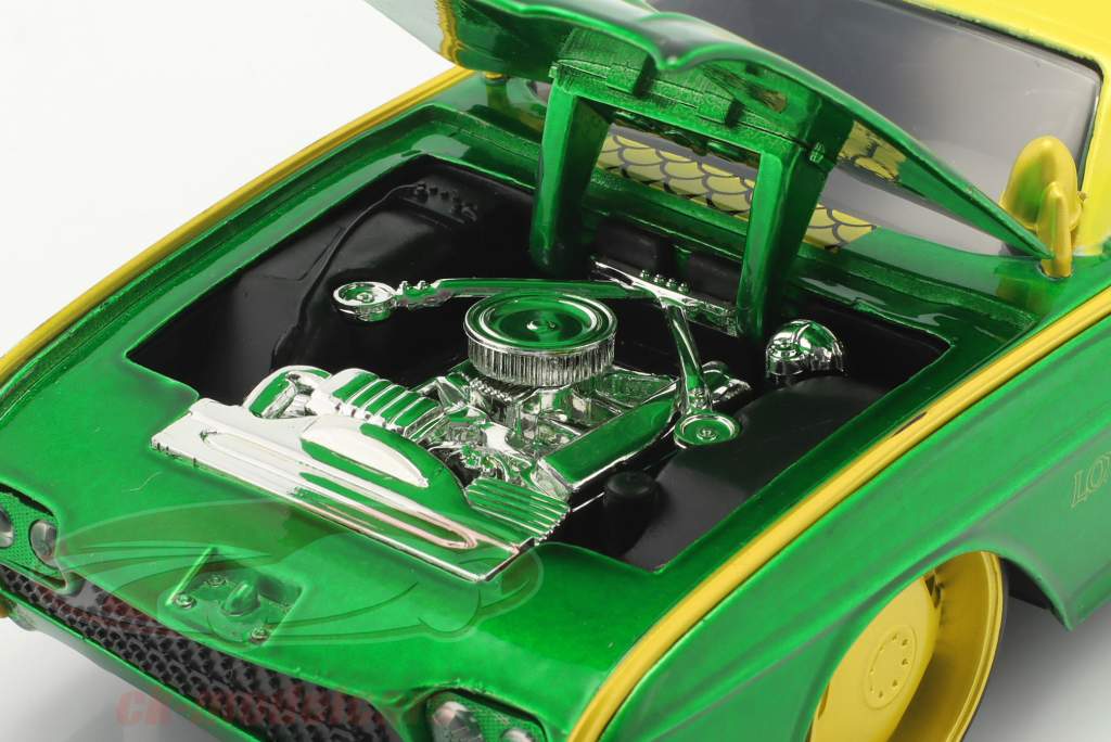 Ford Thunderbird 1963 С Marvel фигура Loki зеленый / желтый 1:24 Jada Toys