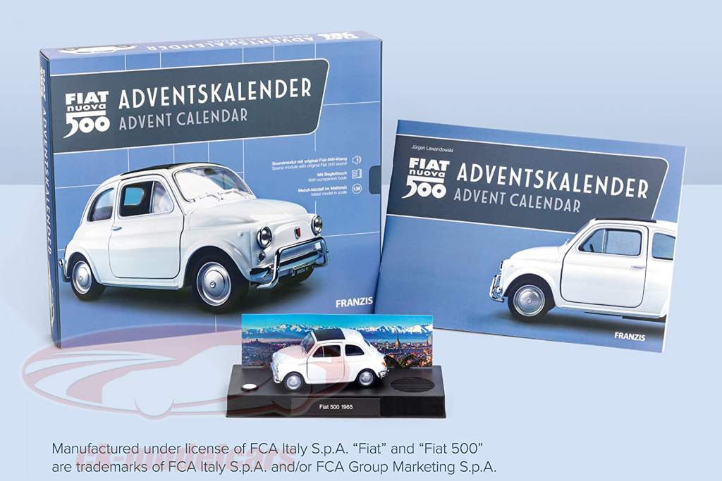 Fiat 500 Calendrier de l&#39;Avent: Fiat 500 1965 Blanc 1:38 Franzis