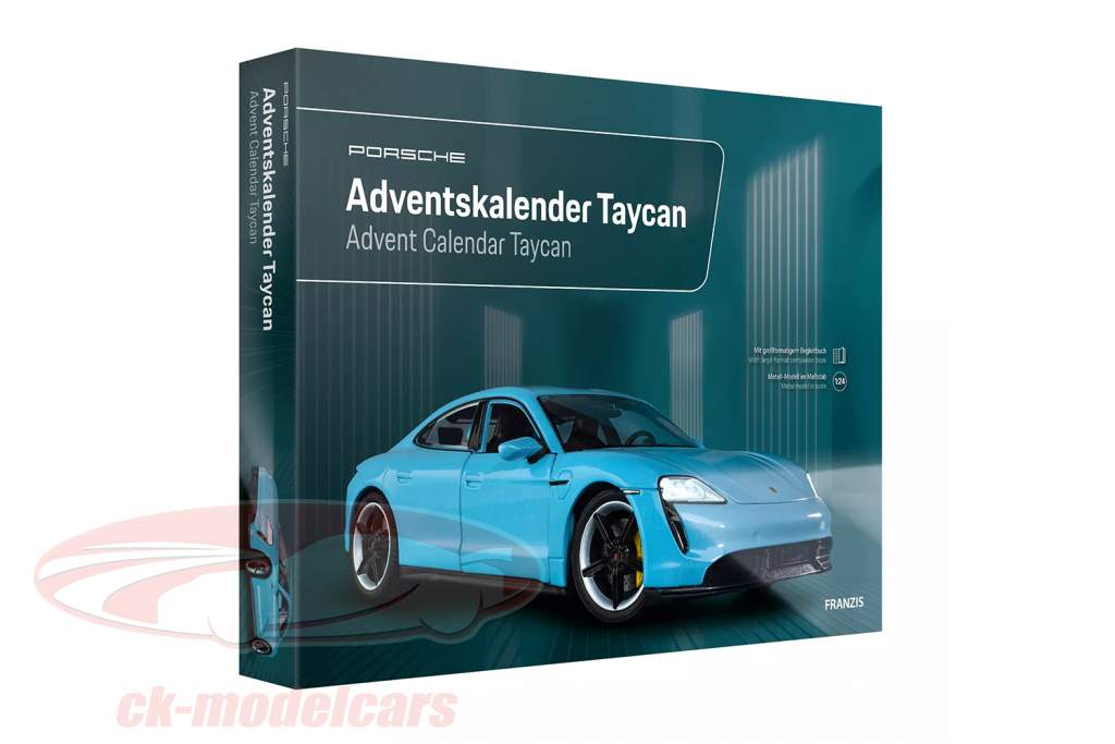 Porsche Advent Calendar: Porsche Taycan Turbo S riviera blue 1:24 Franzis
