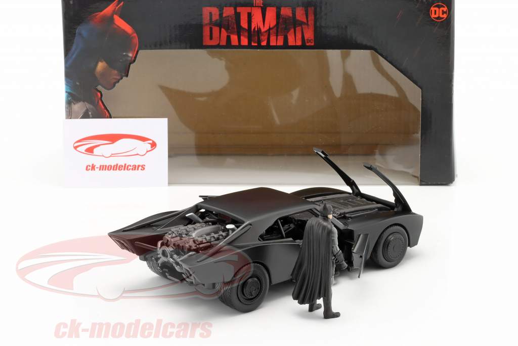 Batmobile with Batman figure Movie The Batman (2022) black 1:24 Jada Toys