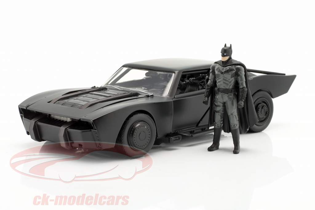 Batmobile with Batman figure Movie The Batman (2022) black 1:24 Jada Toys
