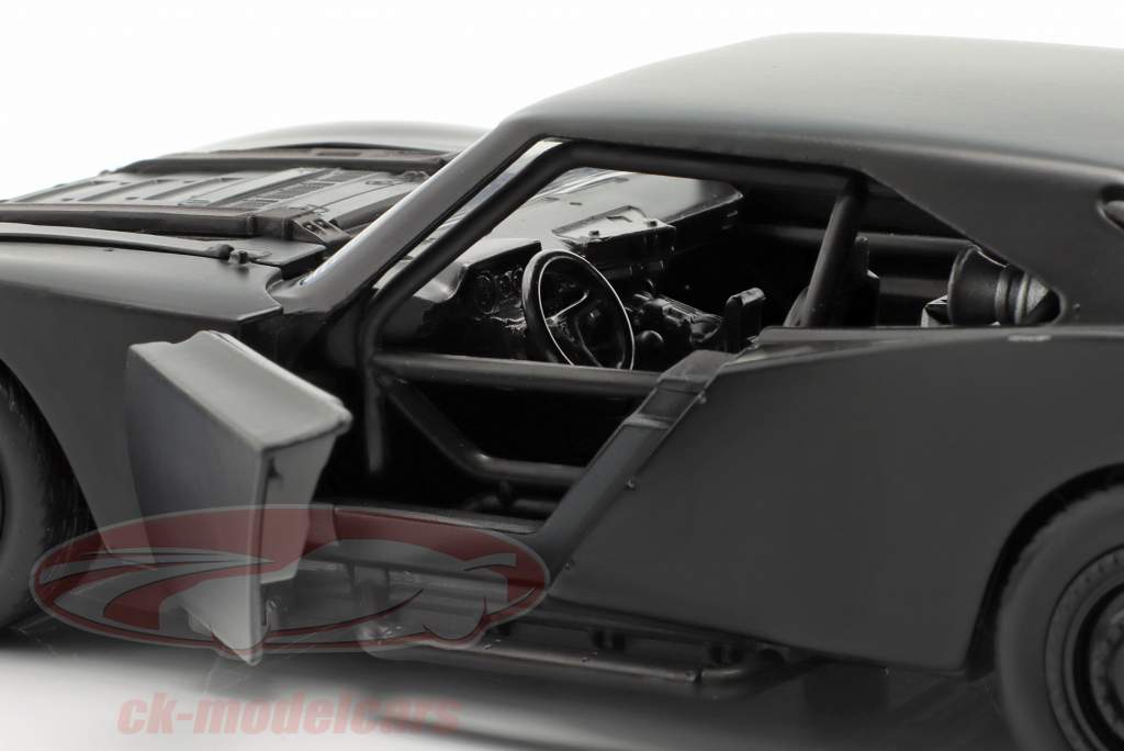Batmobil mit Batman Figur Film The Batman (2022) schwarz 1:24 Jada Toys