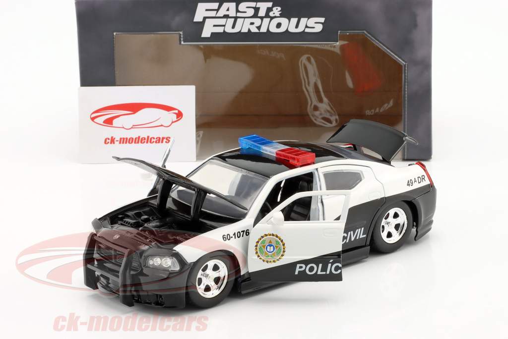 Jadatoys 1:24 Dodge Charger Policia Civil year 2006 Fast