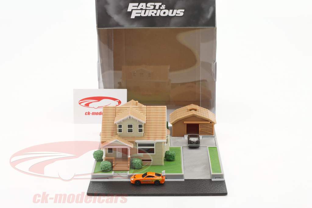Dom Toretto's et hus Med garage Fast & Furious diorama sæt Jada Toys