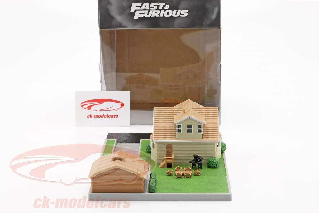 Dom Toretto's une maison avec garage Fast & Furious ensemble de diorama Jada Toys
