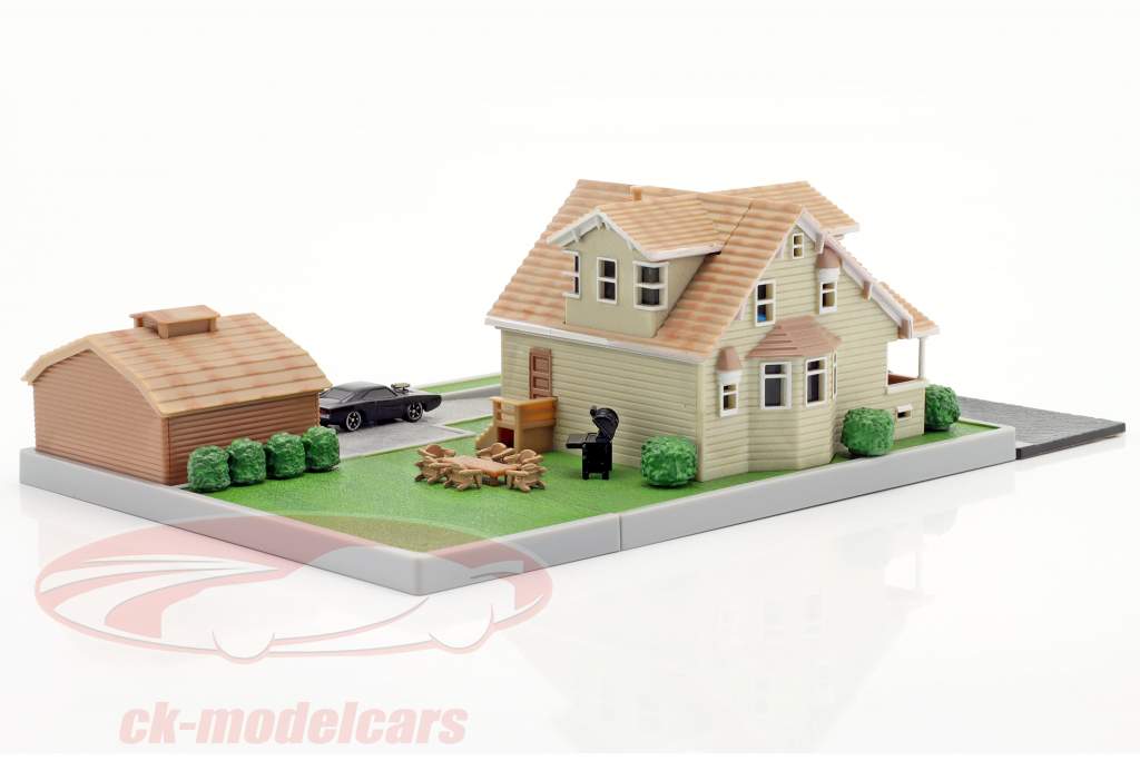 Dom Toretto's una casa Con garaje Fast & Furious conjunto de dioramas Jada Toys
