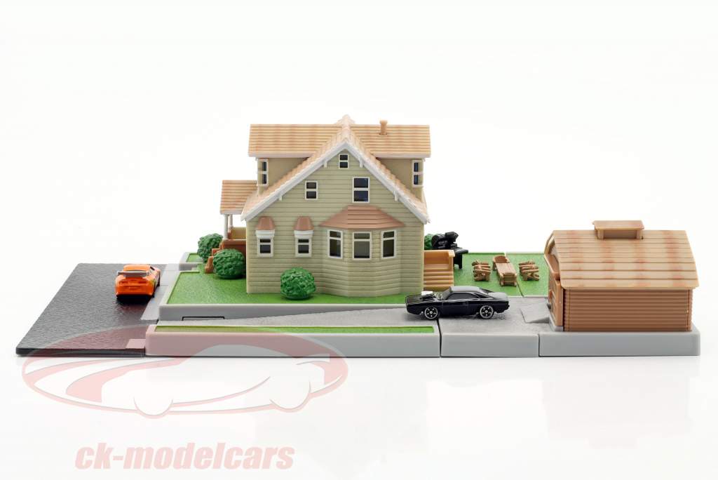 Dom Toretto's een huis Met garage Fast & Furious diorama set Jada Toys