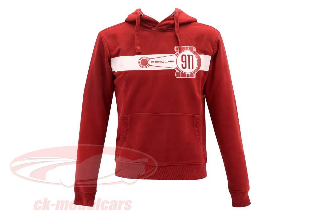 Porsche Kapuzenpullover Pleuel bordeauxrot