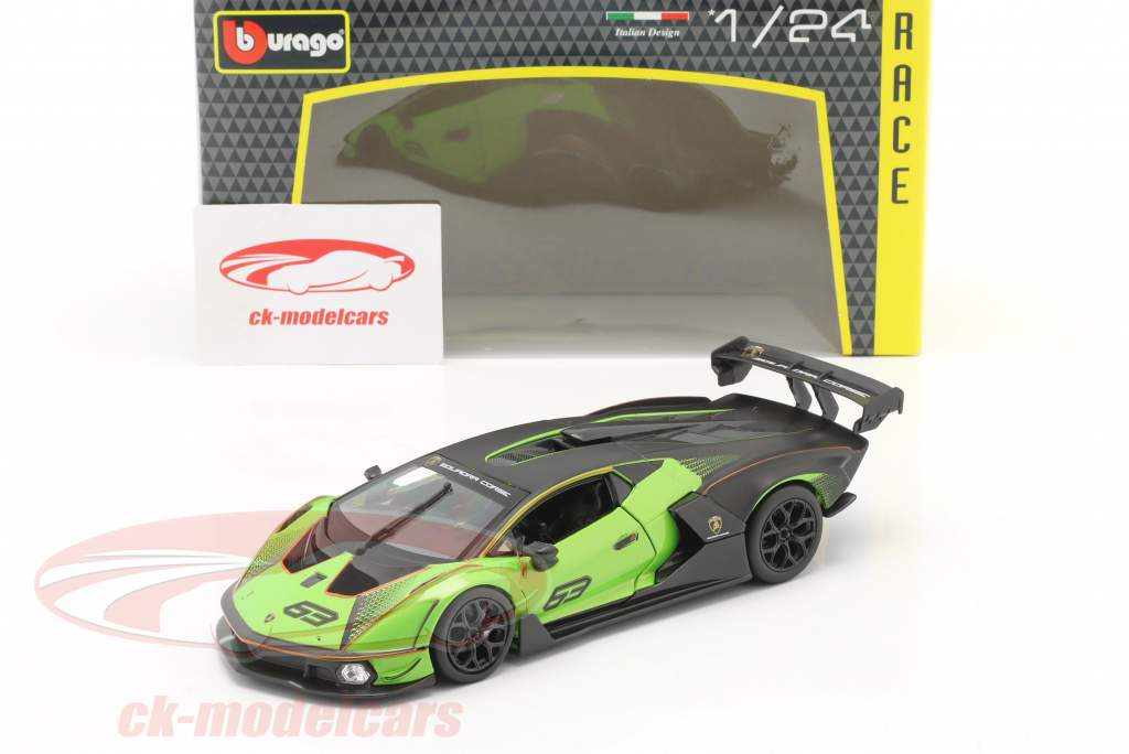 Lamborghini Essenza SCV12 Byggeår 2021 grøn / sort 1:24 Bburago