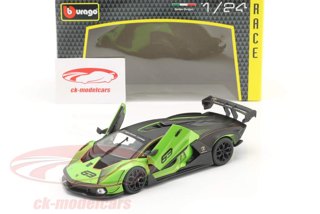 Lamborghini Essenza SCV12 Byggeår 2021 grøn / sort 1:24 Bburago