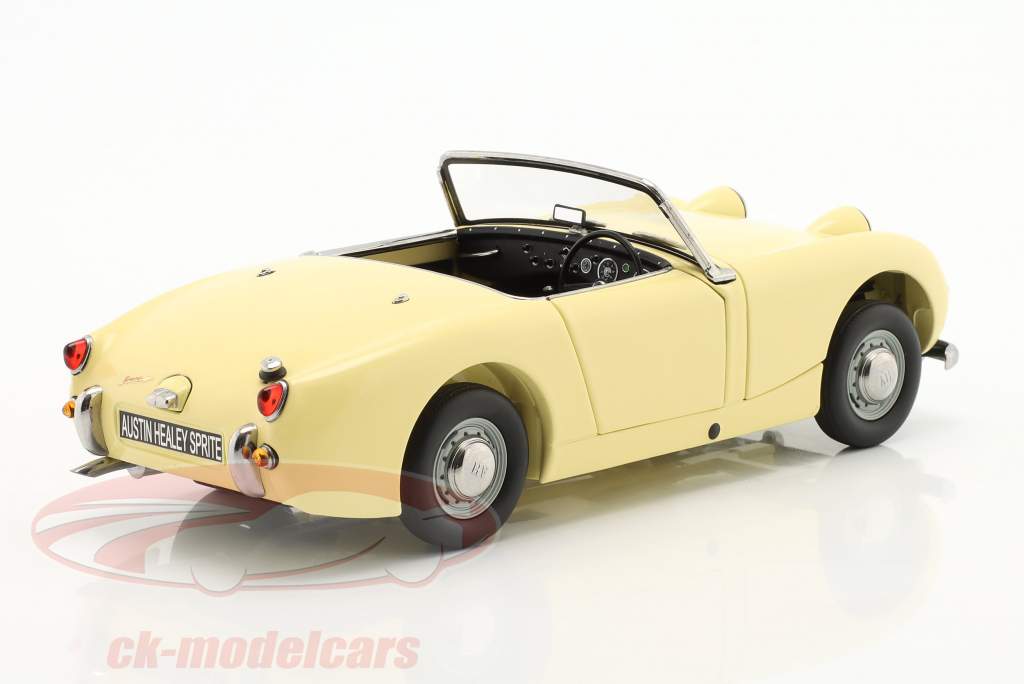 Austin Healey Sprite Spider RHD Byggeår 1958 primula gul 1:18 Kyosho