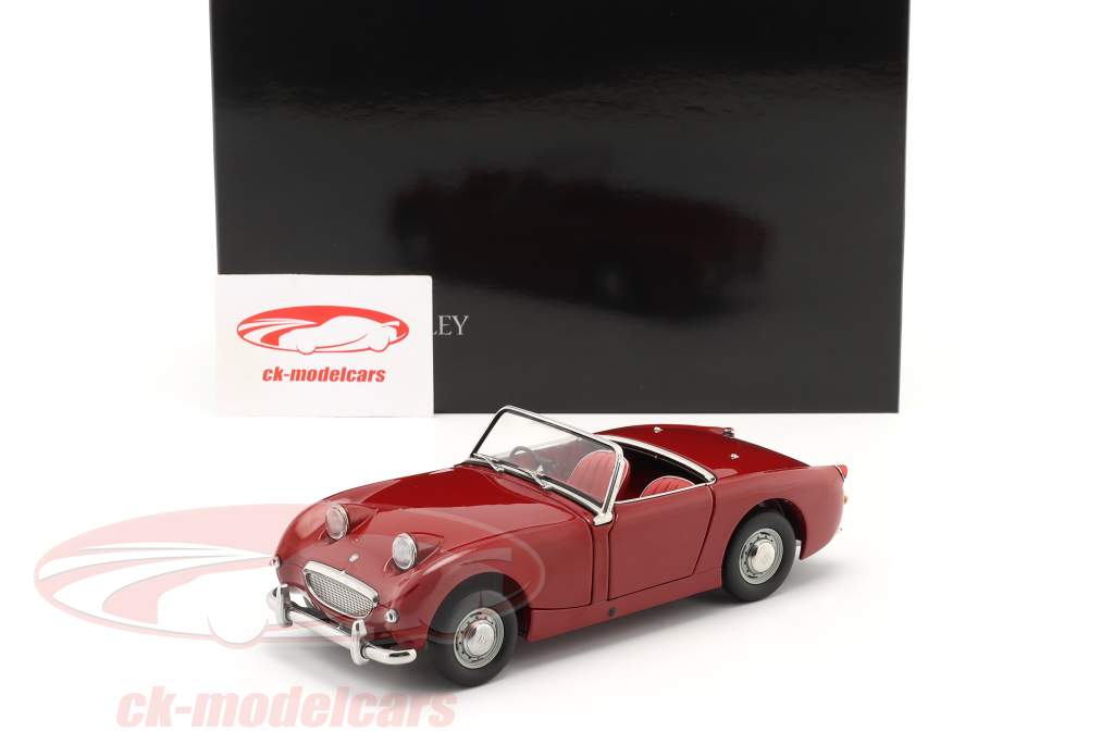 Austin Healey Sprite Spider RHD Byggeår 1958 kirsebær rød 1:18 Kyosho