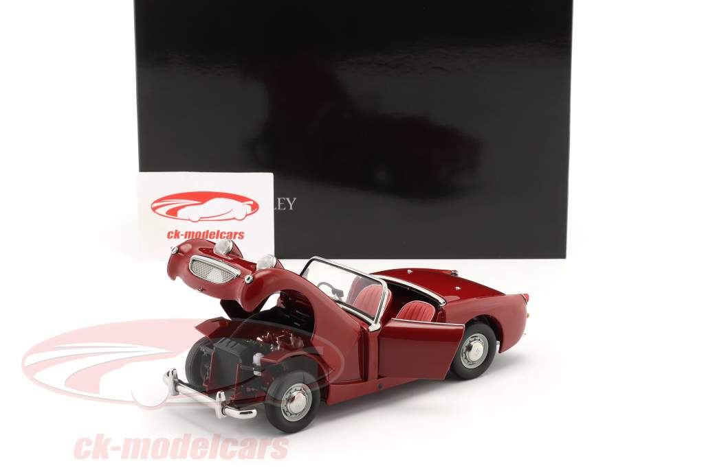 Austin Healey Sprite Spider RHD Byggeår 1958 kirsebær rød 1:18 Kyosho