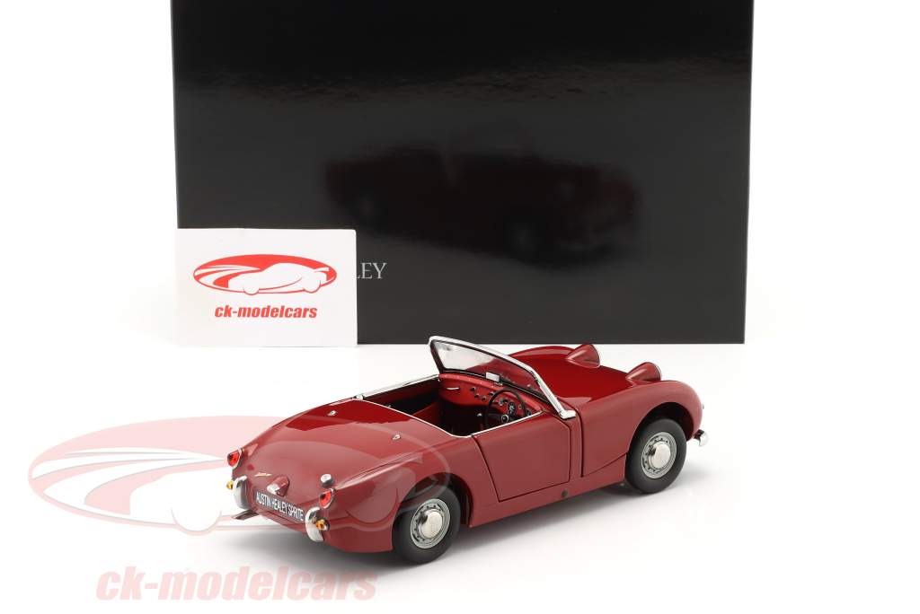Austin Healey Sprite Spider RHD Byggeår 1958 kirsebær rød 1:18 Kyosho