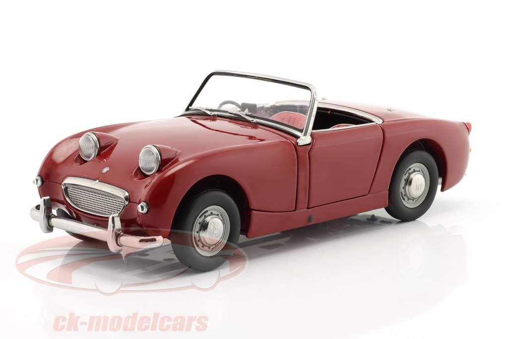 Austin Healey Sprite Spider RHD Byggeår 1958 kirsebær rød 1:18 Kyosho