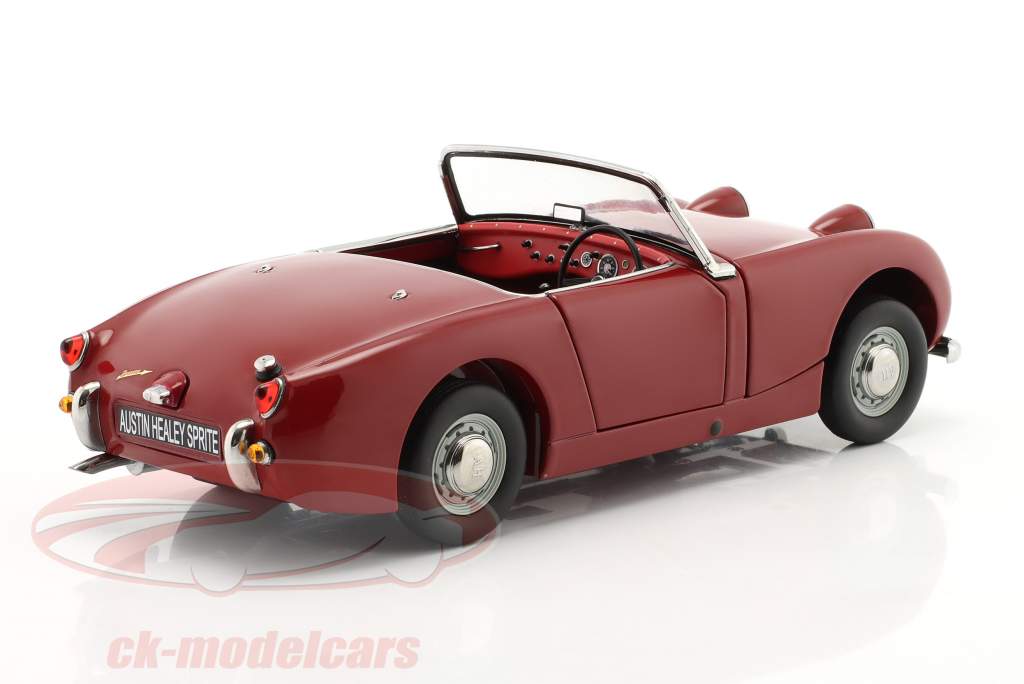 Austin Healey Sprite Spider RHD Byggeår 1958 kirsebær rød 1:18 Kyosho