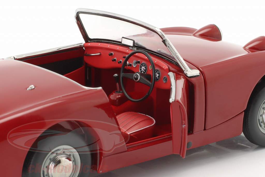 Austin Healey Sprite Spider RHD Byggeår 1958 kirsebær rød 1:18 Kyosho