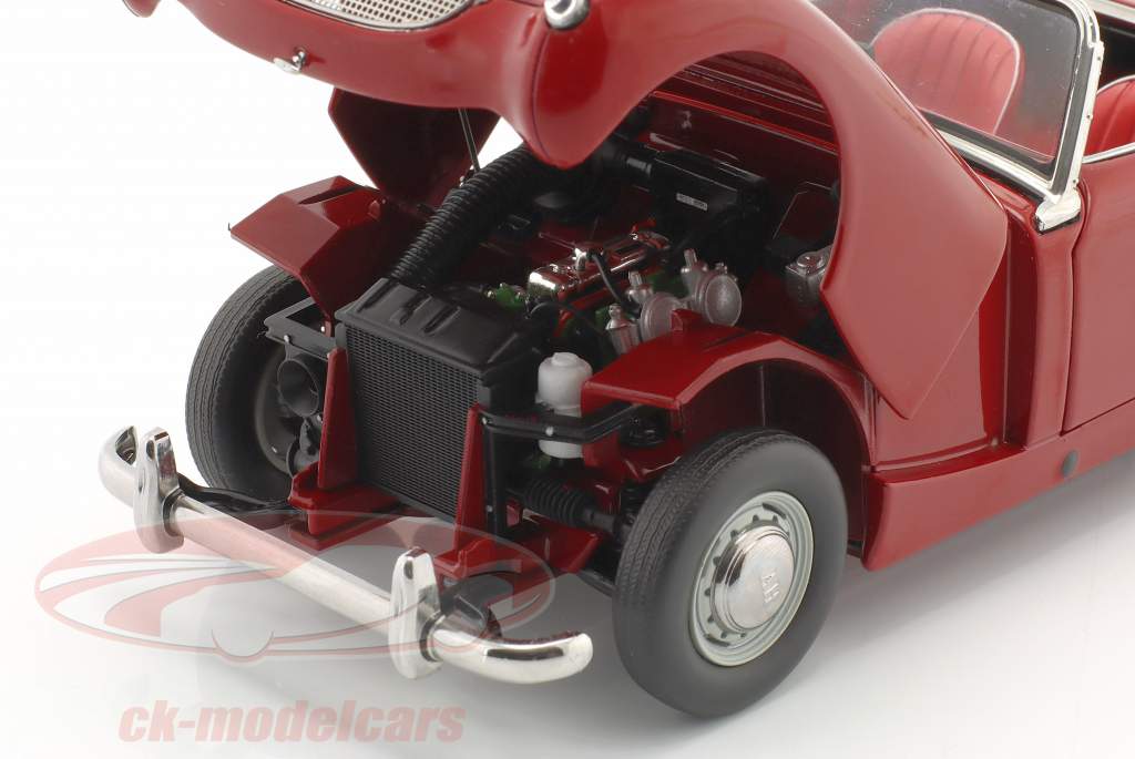 Austin Healey Sprite Spider RHD Byggeår 1958 kirsebær rød 1:18 Kyosho