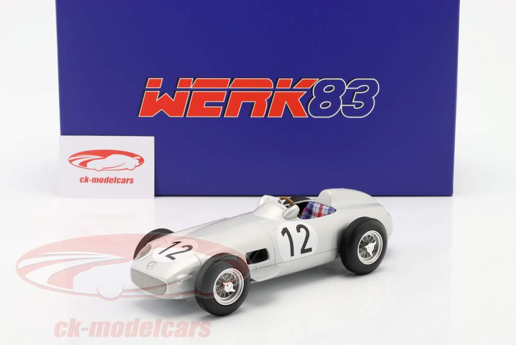 Stirling Moss Mercedes-Benz W196 #12 winner British GP formula 1 1955 1:18 WERK83