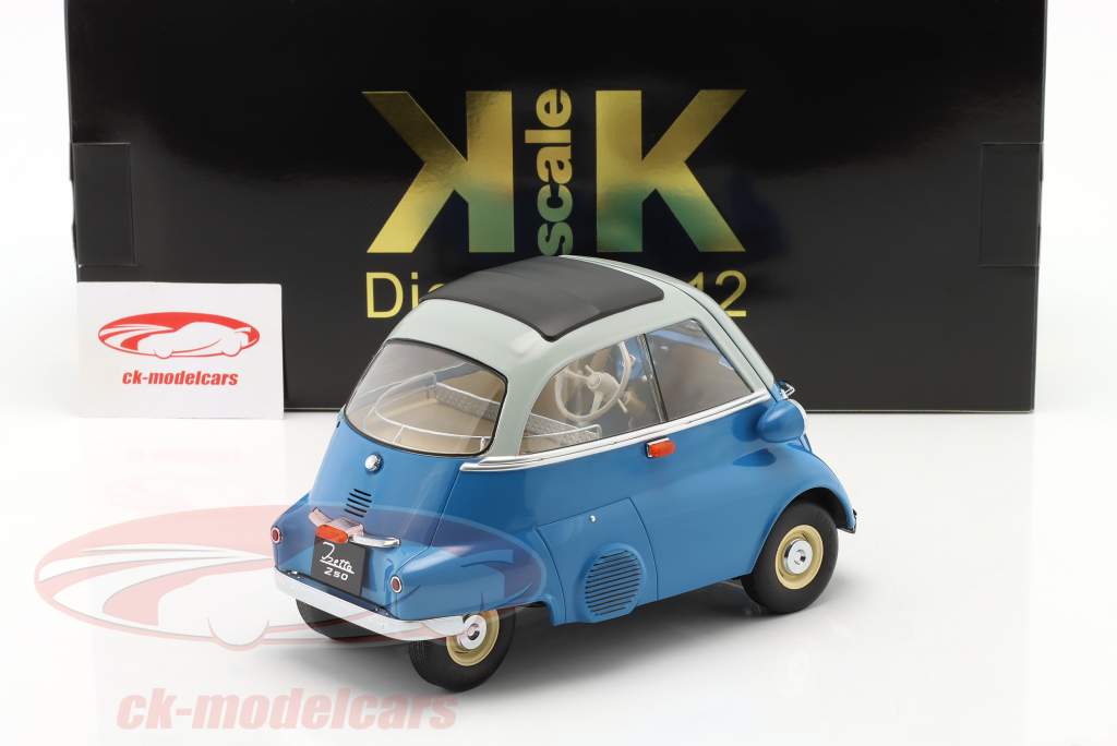 BMW Isetta 250 建设年份 1959 蓝色的 / 浅蓝 1:12 KK-Scale