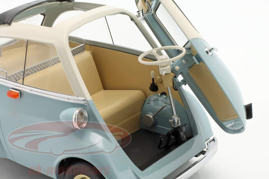 BMW Isetta 250 bouwjaar 1959 Lichtblauw / Wit 1:12 KK-Scale