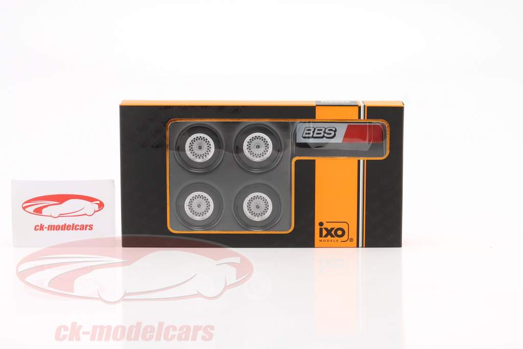 шины а также автомобильные диски установлен (4 Кусок) BBS С стоять Серебряный 1:18 Ixo