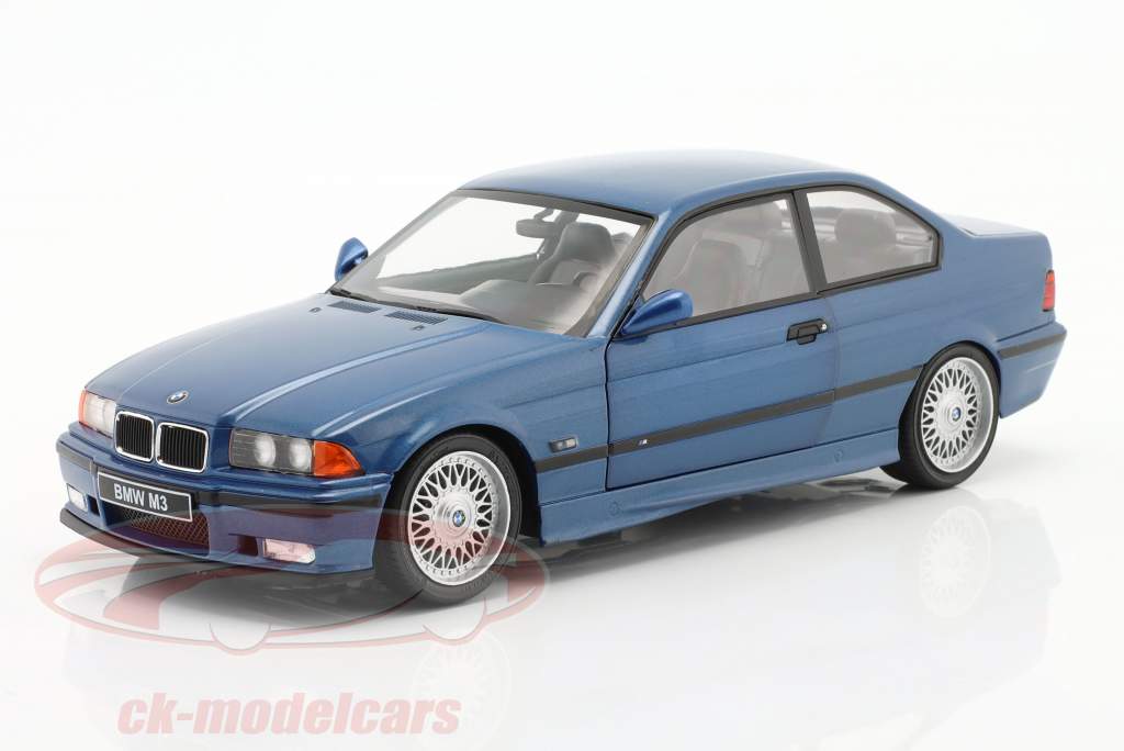 BMW M3 (E36) Coupe Année de construction 1994 vu bleu 1:18 Solido