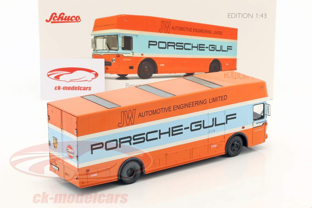 Schuco 1:43 Mercedes-Benz O 317 Porsche Gulf Renntransporter