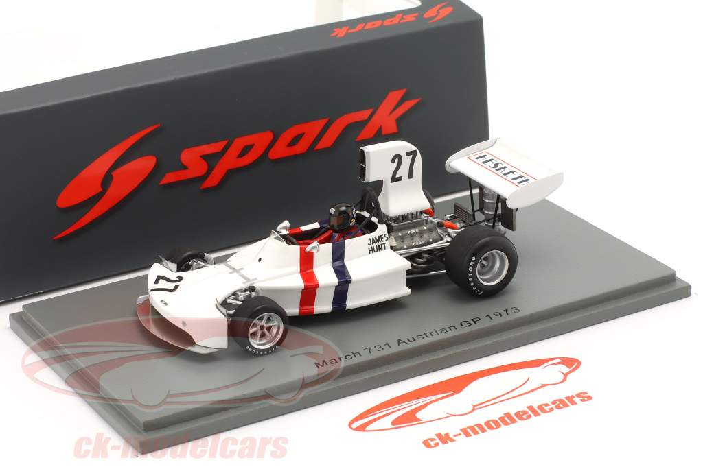 James Hunt March 731 #27 Österreich GP Formel 1 1973 1:43 Spark