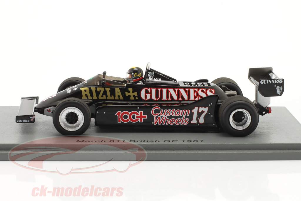 Derek Daly March 811 #17 британский GP формула 1 1981 1:43 Spark