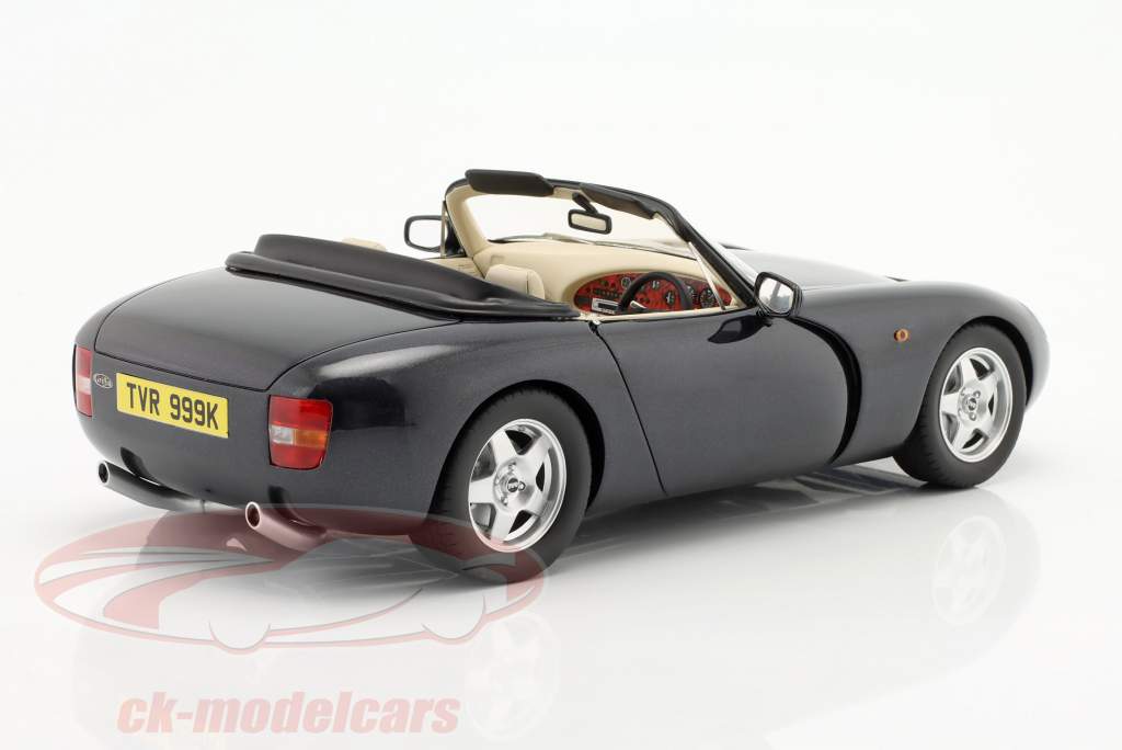 TVR Griffith Cabrio Byggeår 1991 - 1993 blå metallisk 1:18 Cult Scale
