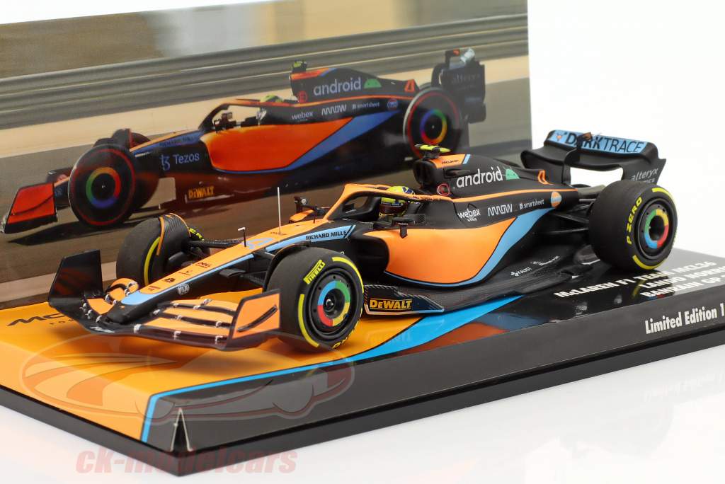 Lando Norris McLaren MCL36 #4 Bahrain GP fórmula 1 2022 1:43 Minichamps