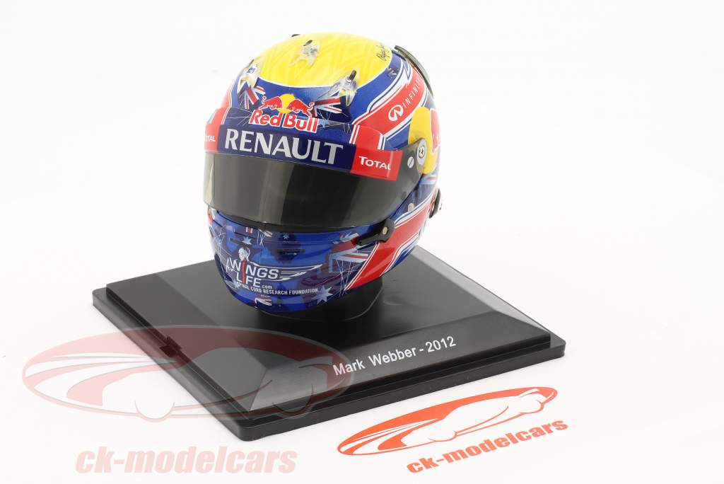 Mark Webber #2 Red Bull fórmula 1 2012 casco 1:5 Spark Editions