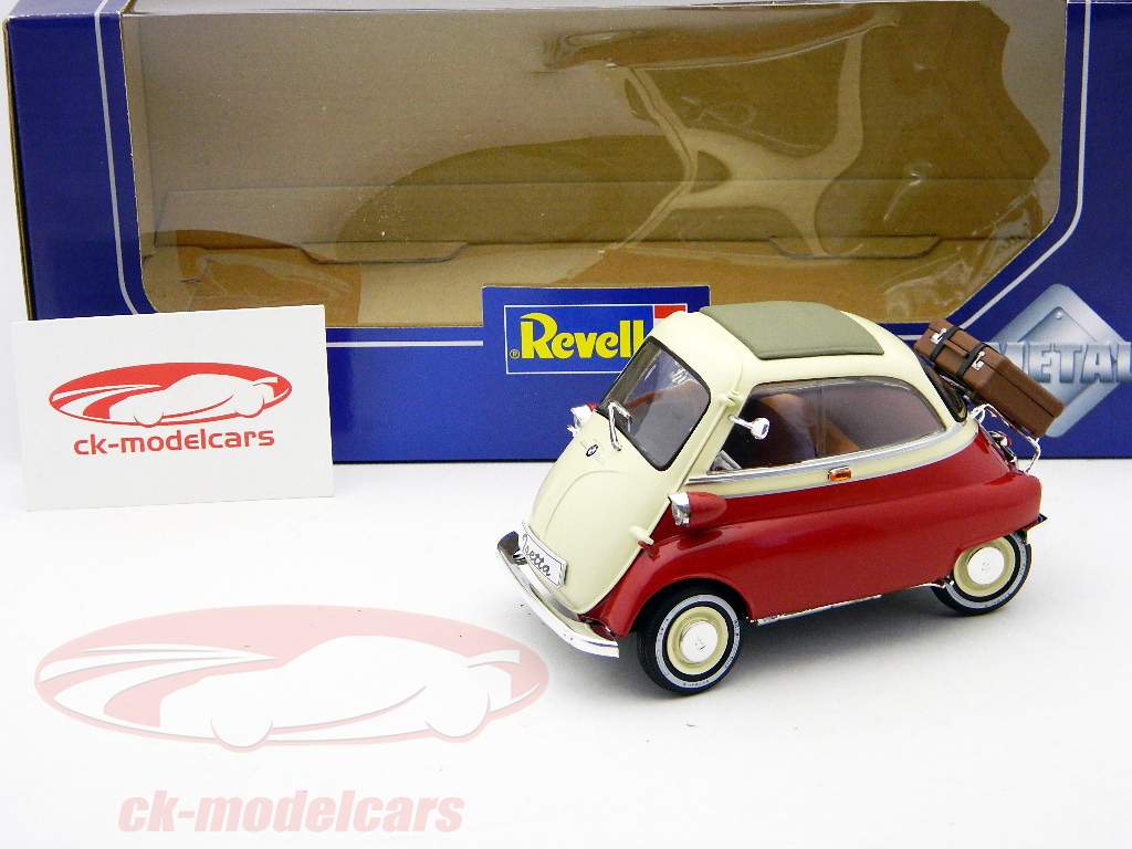 宝马ISETTA 250红色米色1:18雷维尔