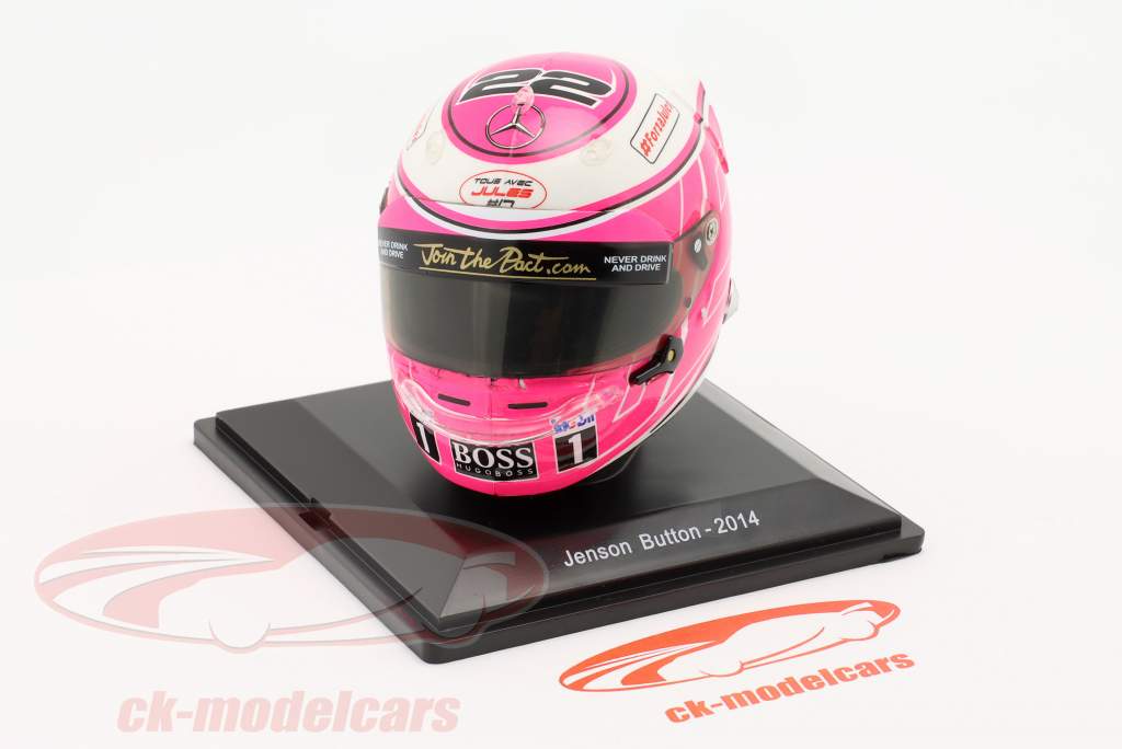 Jenson Button #22 McLaren Mercedes formula 1 2014 helmet 1:5 Spark Editions