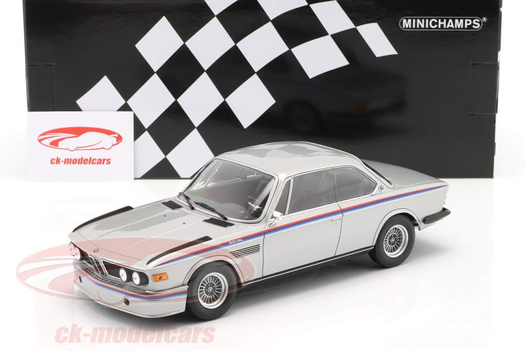 BMW 3.0 CSL (E9) Année de construction 1973 argent 1:18 Minichamps