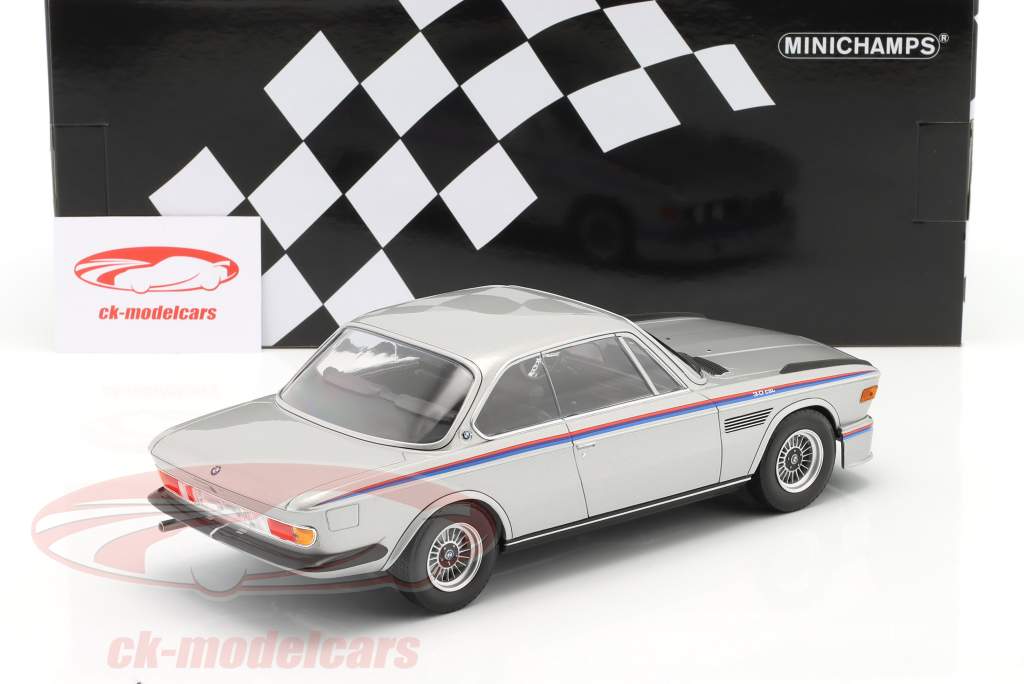BMW 3.0 CSL (E9) Année de construction 1973 argent 1:18 Minichamps