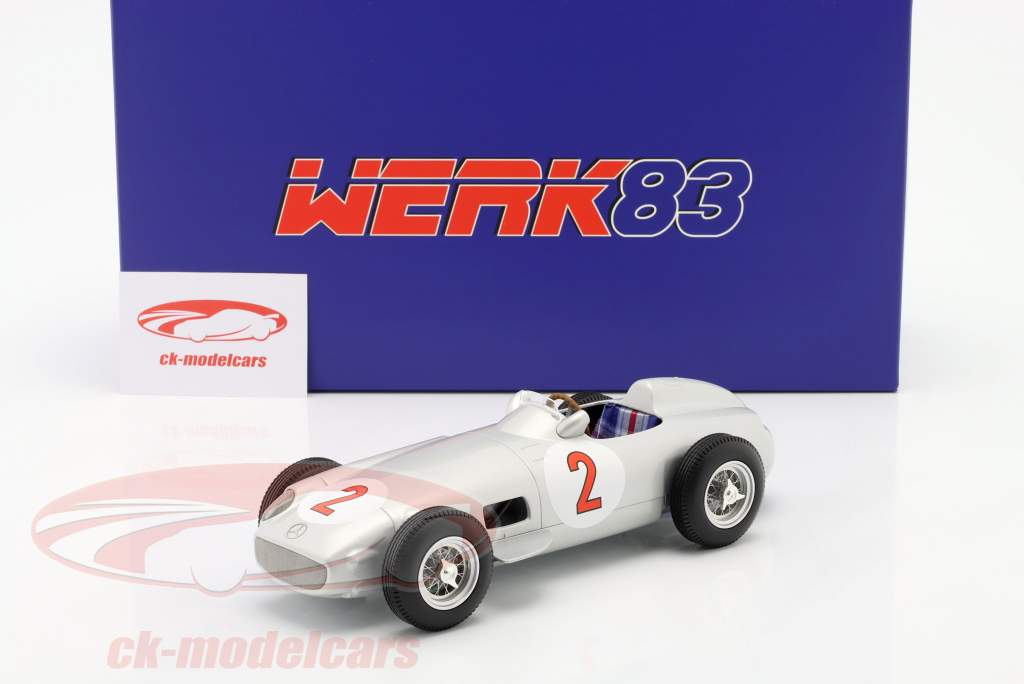 J.M. Fangio Mercedes-Benz W196 #2 Monaco GP fórmula 1 Campeón mundial 1955 1:18 WERK83