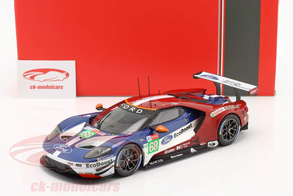 Ford GT #68 3ro LMGTE Pro Class 24h LeMans 2018 Hand, Müller, Bourdais 1:18 Ixo