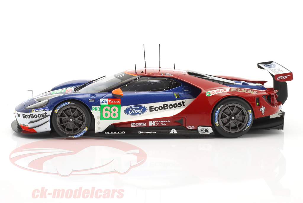 Ford GT #68 3ro LMGTE Pro Class 24h LeMans 2018 Hand, Müller, Bourdais 1:18 Ixo