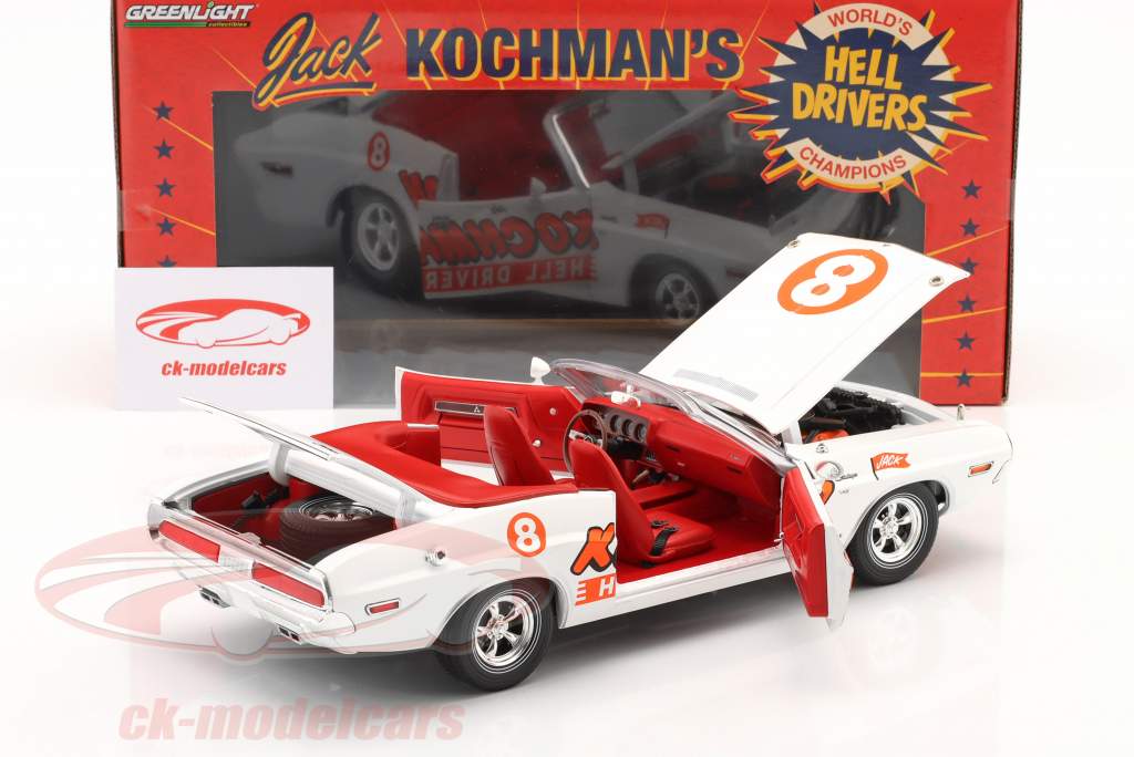 Dodge Challenger convertible Kochman year 1970 white / orange 1:18 Greenlight