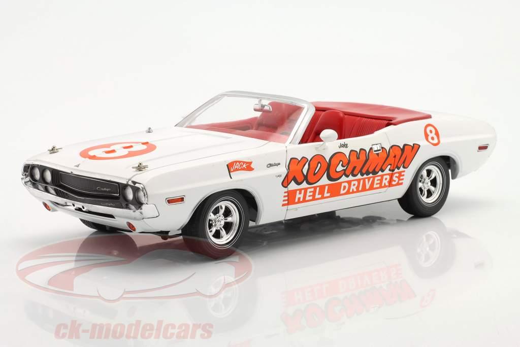 Dodge Challenger convertible Kochman year 1970 white / orange 1:18 Greenlight