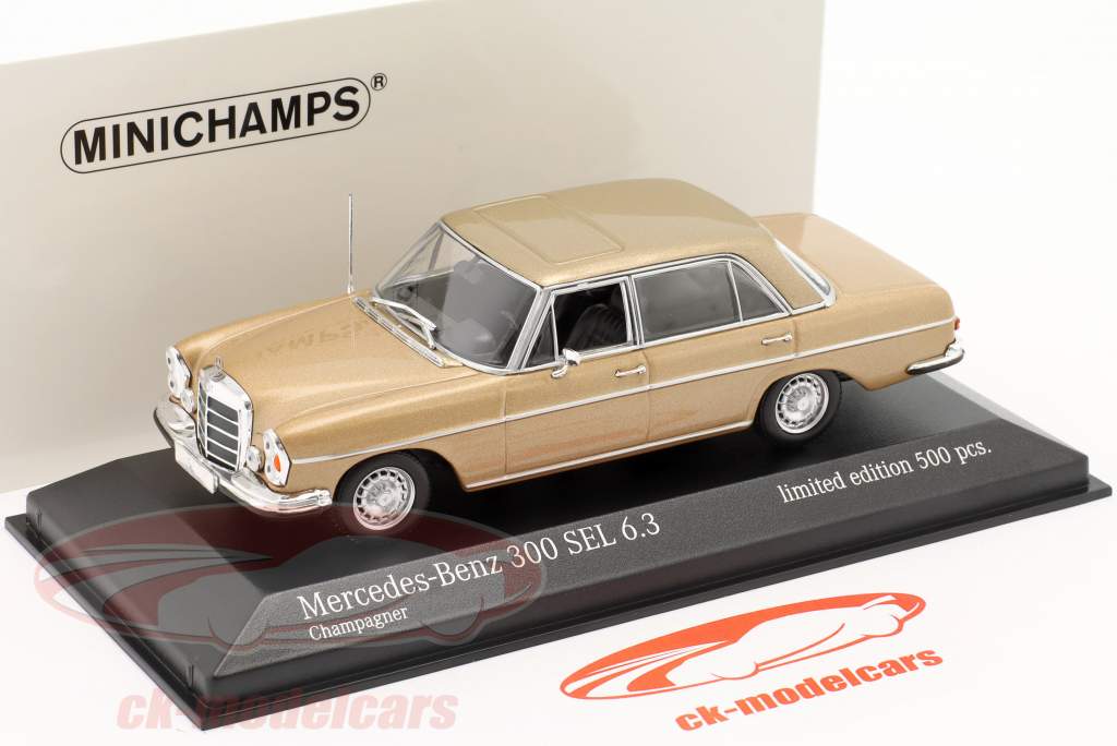Mercedes-Benz 300 SEL 6.3 (W109) 建设年份 1968 金子 金属的 1:43 Minichamps