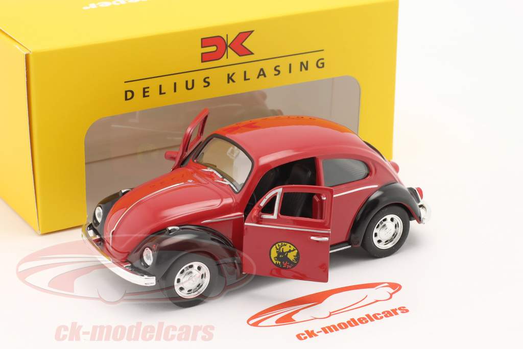 Set: Buch Käfer forever & Volkswagen VW Käfer rot / schwarz 1:38 Welly