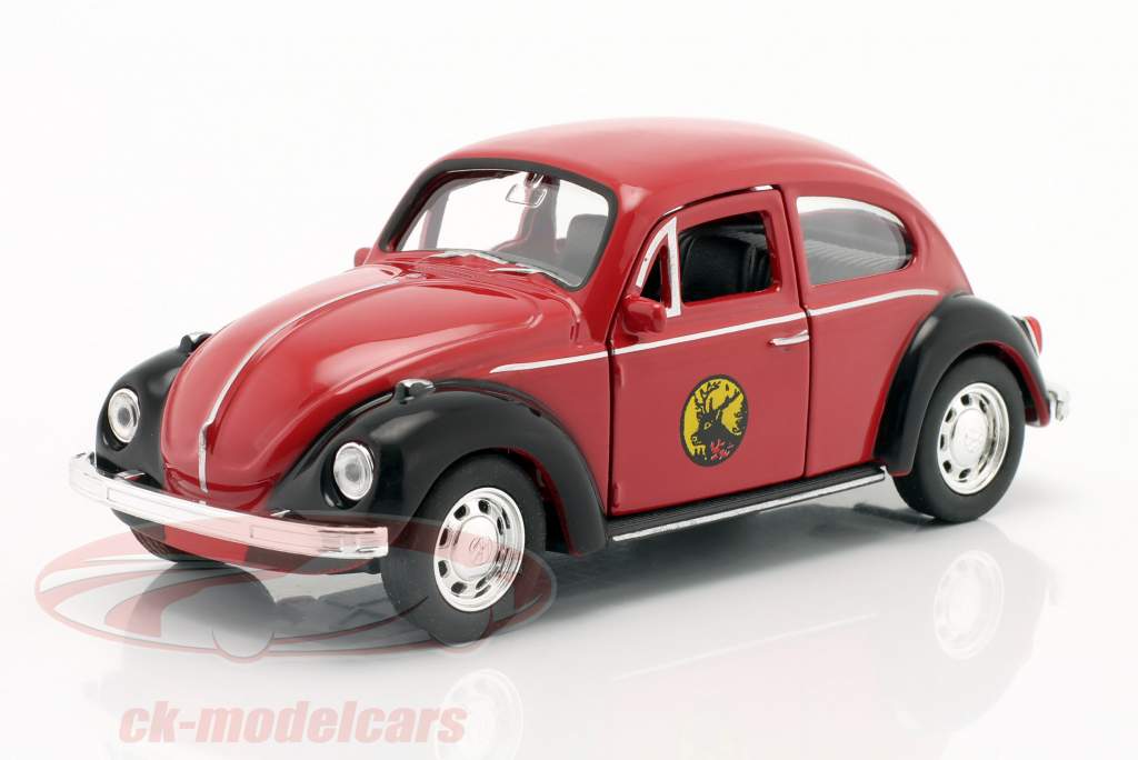 Set: Buch Käfer forever & Volkswagen VW Käfer rot / schwarz 1:38 Welly