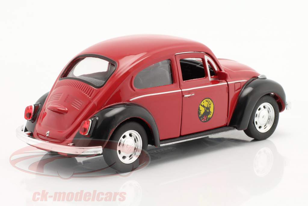 Set: Buch Käfer forever & Volkswagen VW Käfer rot / schwarz 1:38 Welly