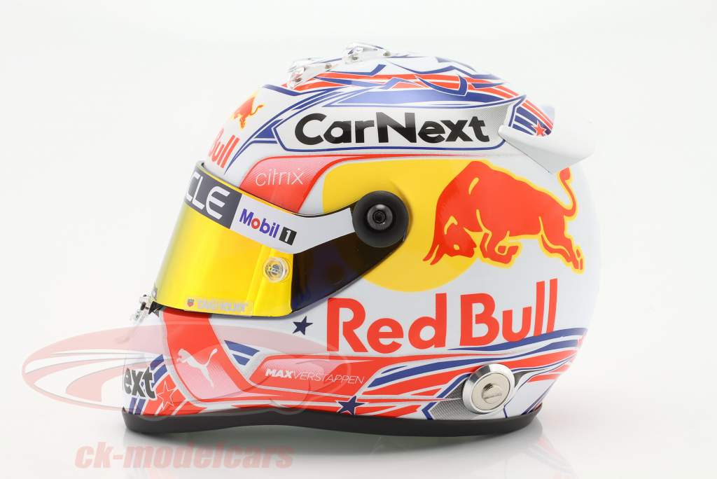 Max Verstappen Red Bull #1 United States GP formula 1 World Champion 2022 helmet 1:2 Schuberth