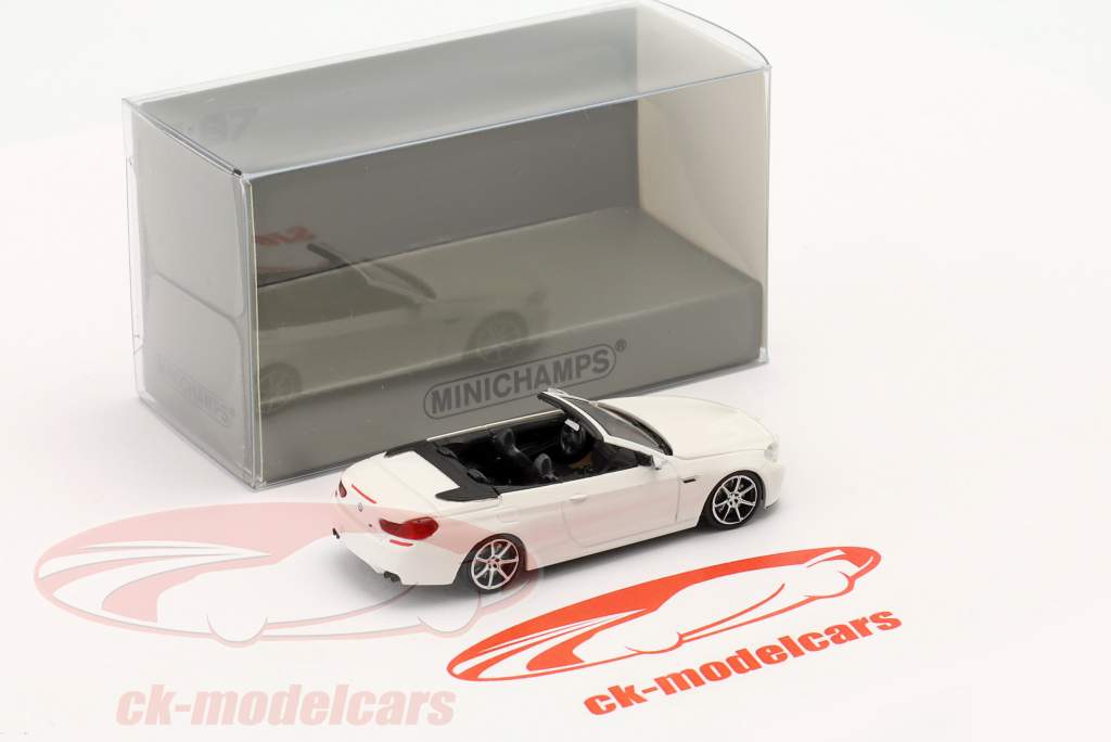 BMW M6 conversível (F12) Ano de construção 2015 Branco 1:87 Minichamps